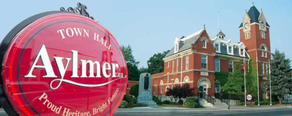 a landscape shot of the aylmer library