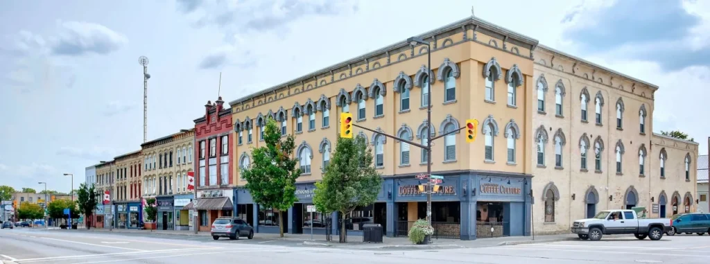 a photography short of the buildings downtown tillsonburg ontario